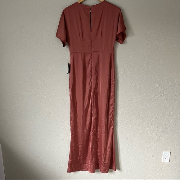 NWT BTFL-LIFE 1940s Satin Dress Terra Cotta Pink S - Picture 11 of 16